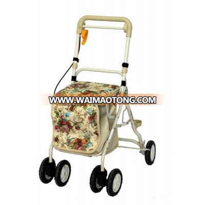 Disabled helper plastic grocery personal folding shopping carts